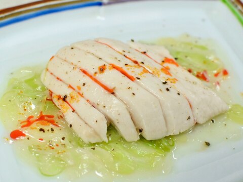 電子レンジで簡単！カジキとネギの酒蒸し ラー油がけ